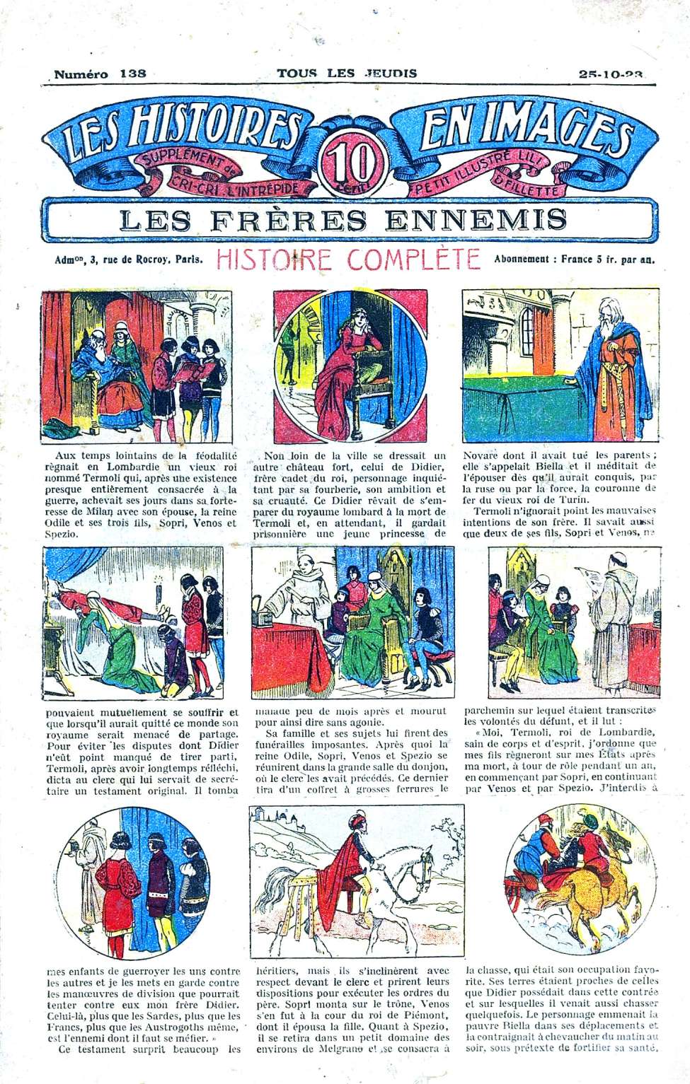 Book Cover For Les Histoires en Images 138 - Les Fr&egrave;res Ennemis