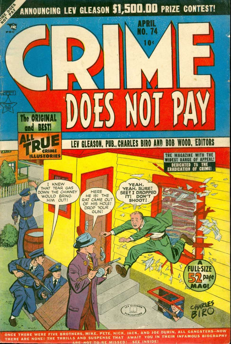 Comic Book Cover For Crime Does Not Pay 74 - Version 1
