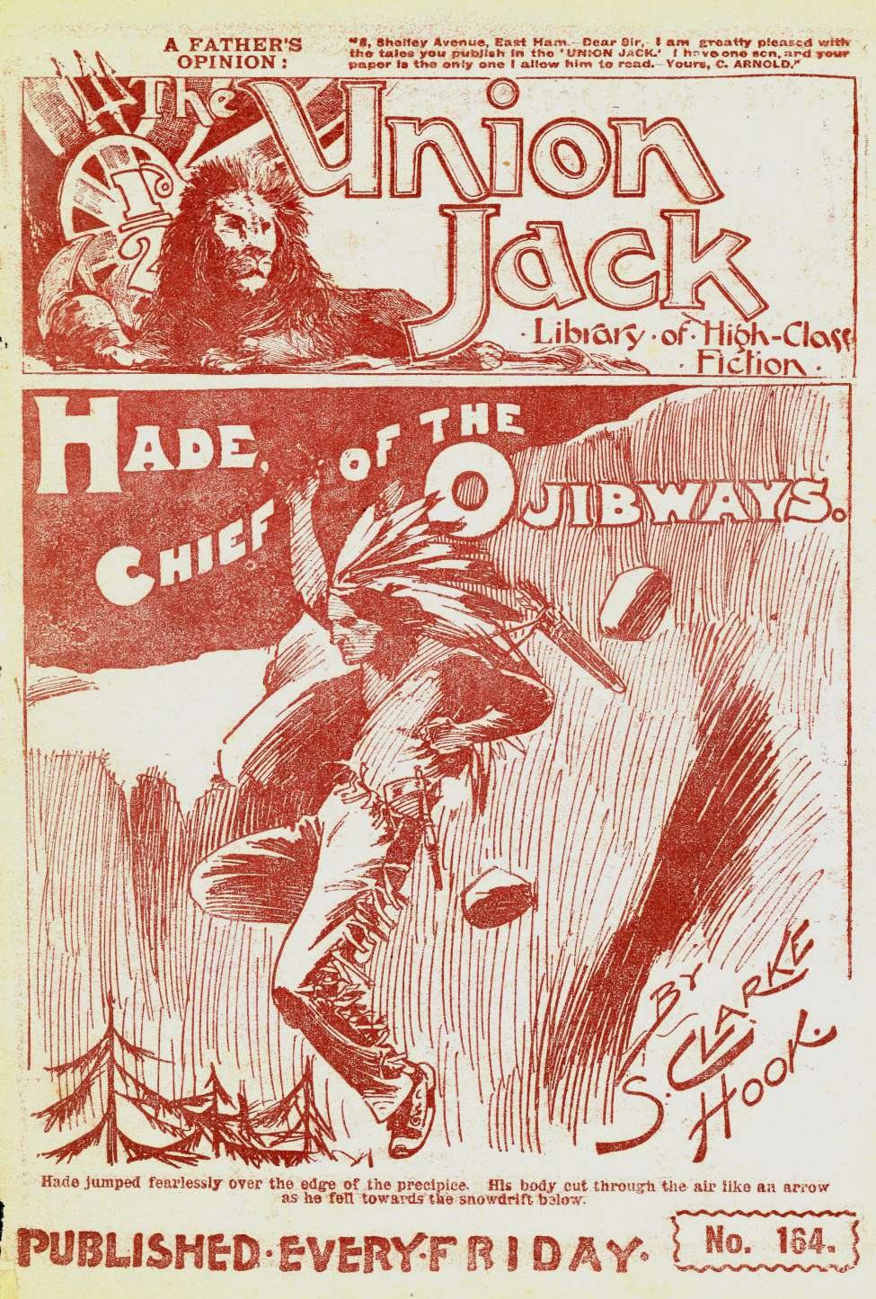 Comic Book Cover For The Union Jack 164 - Hade, Chief of the Ojibways