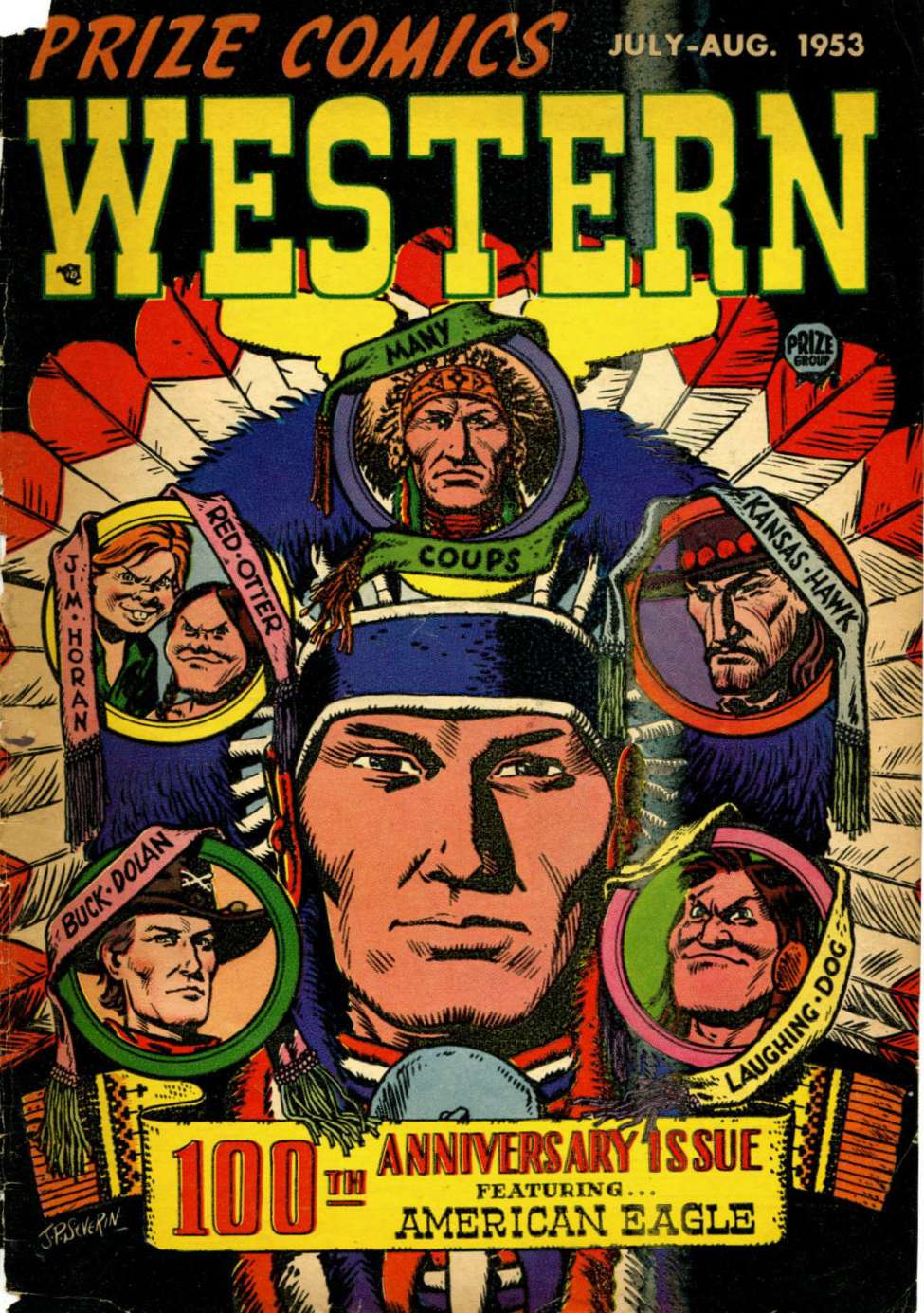 Comic Book Cover For Prize Comics Western 100