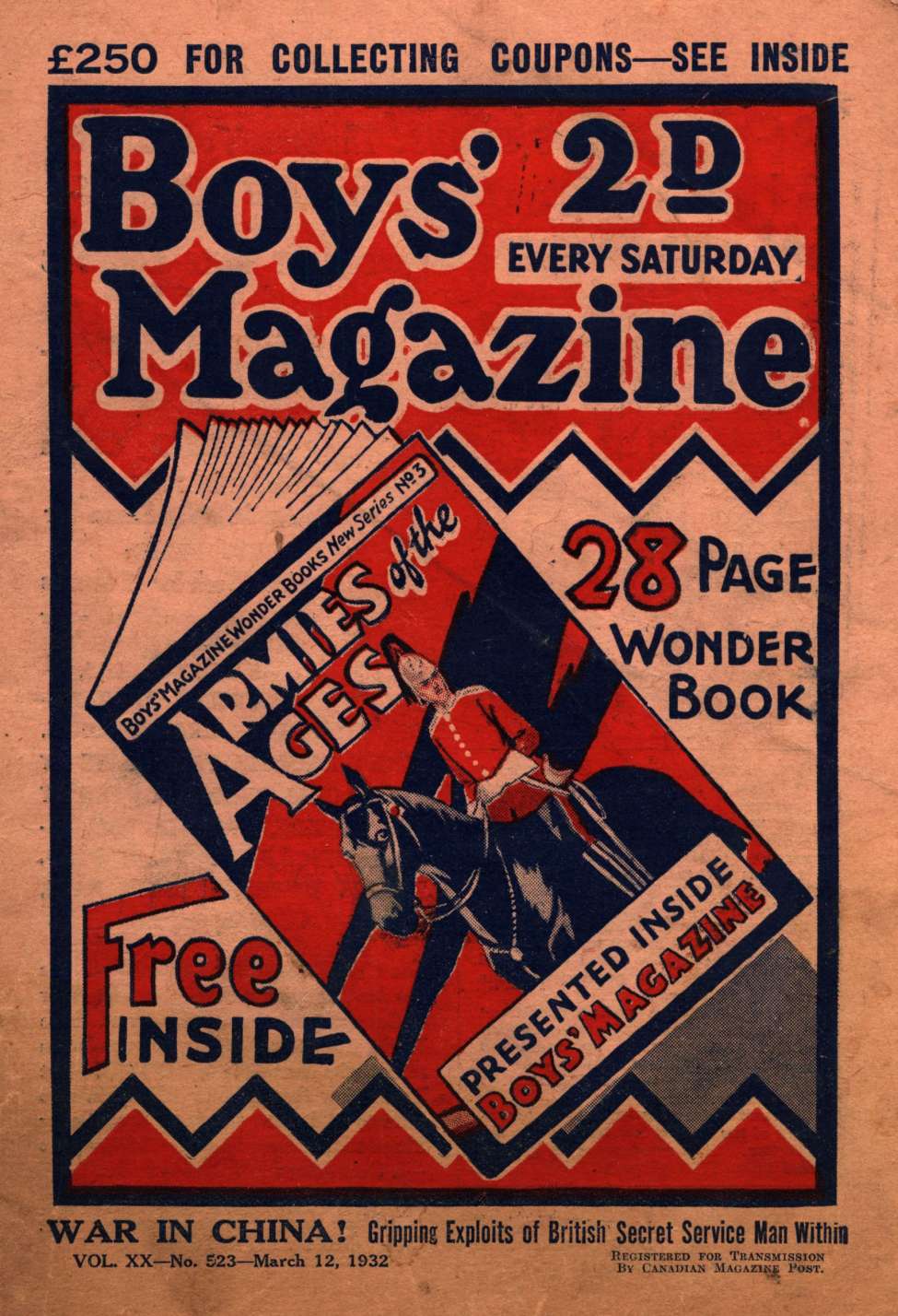 Book Cover For Boys' Magazine 523