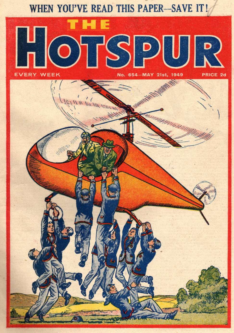 Comic Book Cover For The Hotspur 654