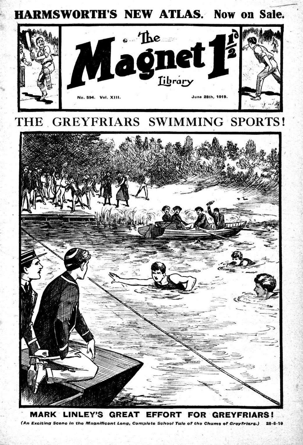Book Cover For The Magnet 594 - The Greyfriars Swimming Sports