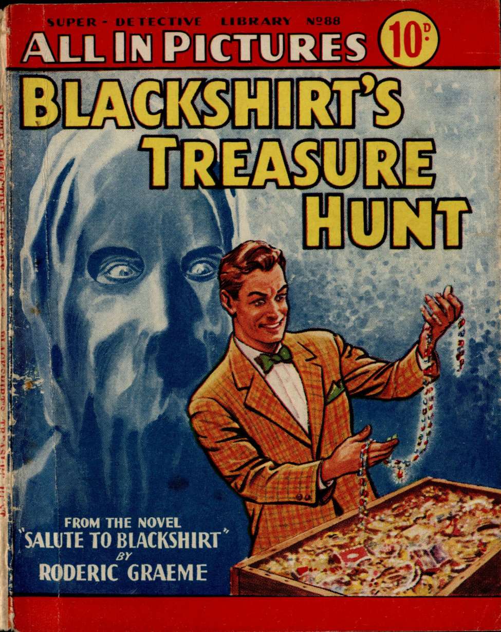Book Cover For Super Detective Library 88 - Blackshirt's Treasure Hunt
