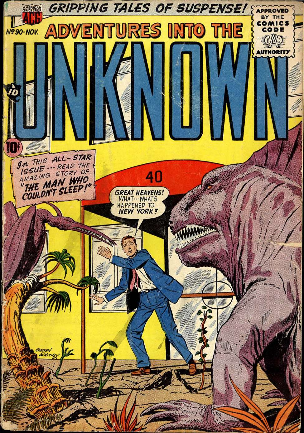 Comic Book Cover For Adventures into the Unknown 90
