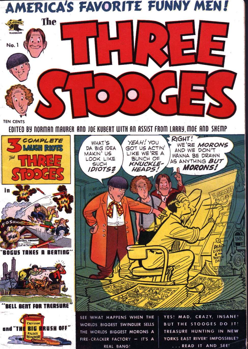 Comic Book Cover For The Three Stooges 1