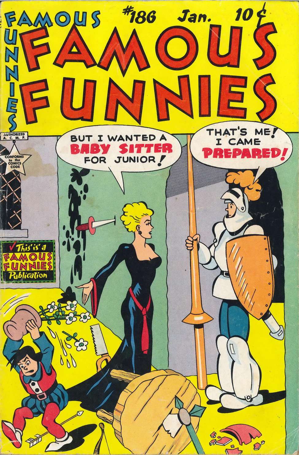 Book Cover For Famous Funnies 186