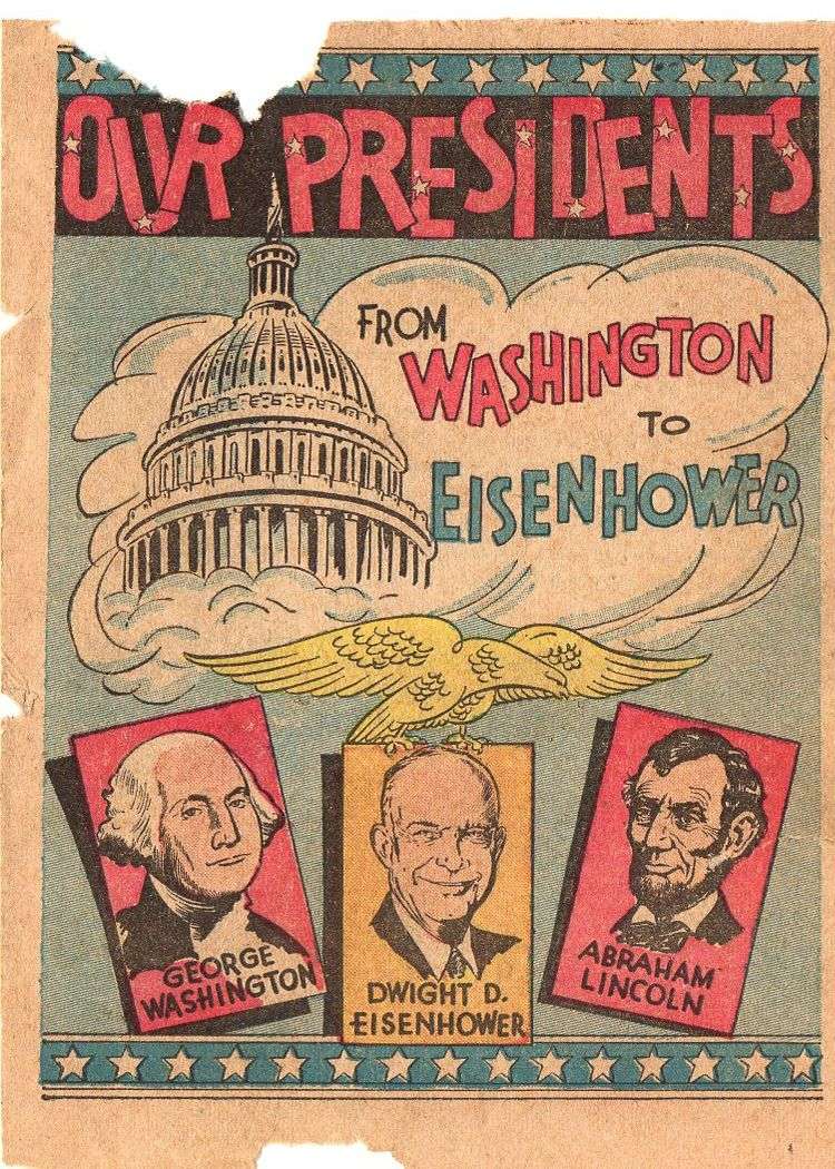Comic Book Cover For Our Presidents from Washington to Eisenhower - Version 1