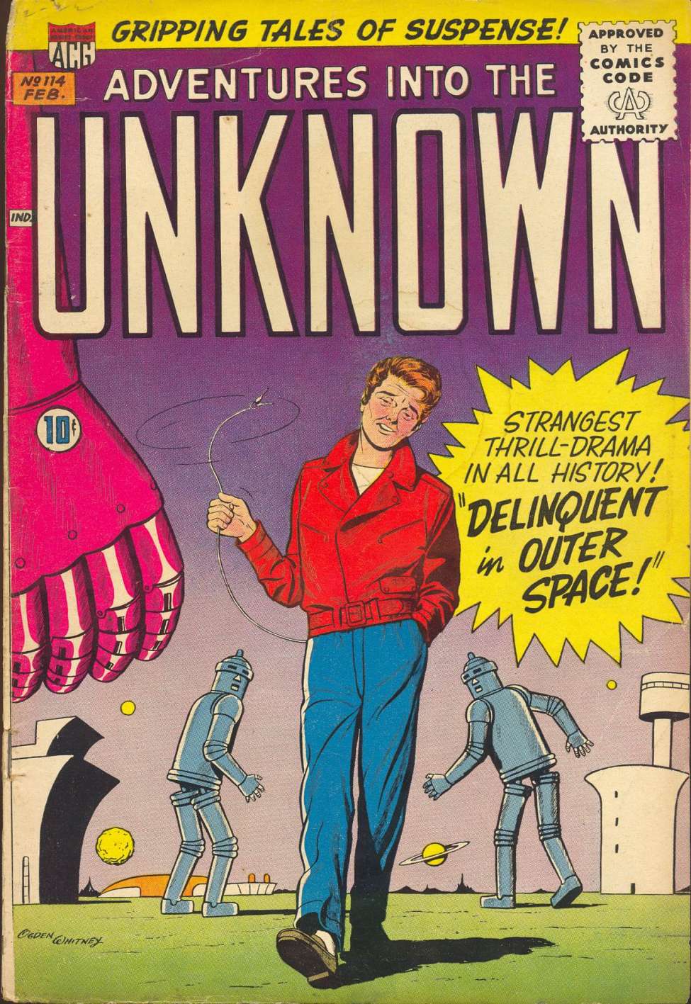 Comic Book Cover For Adventures into the Unknown 114
