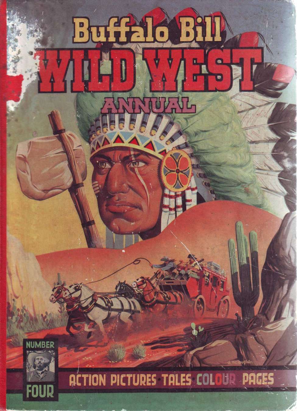 Comic Book Cover For Buffalo Bill Wild West Annual 1952