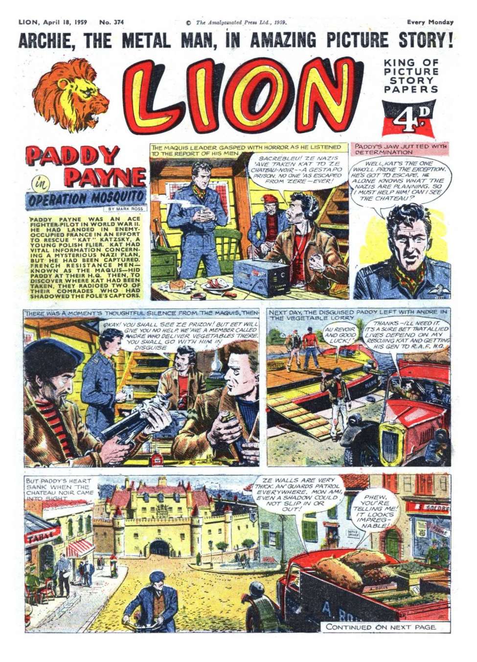 Comic Book Cover For Lion 374