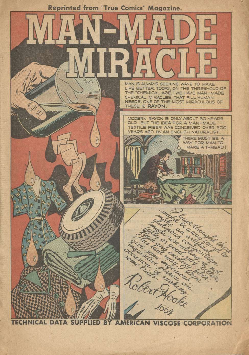 Book Cover For Man-Made Miracle - American Viscose Corp - Version 1