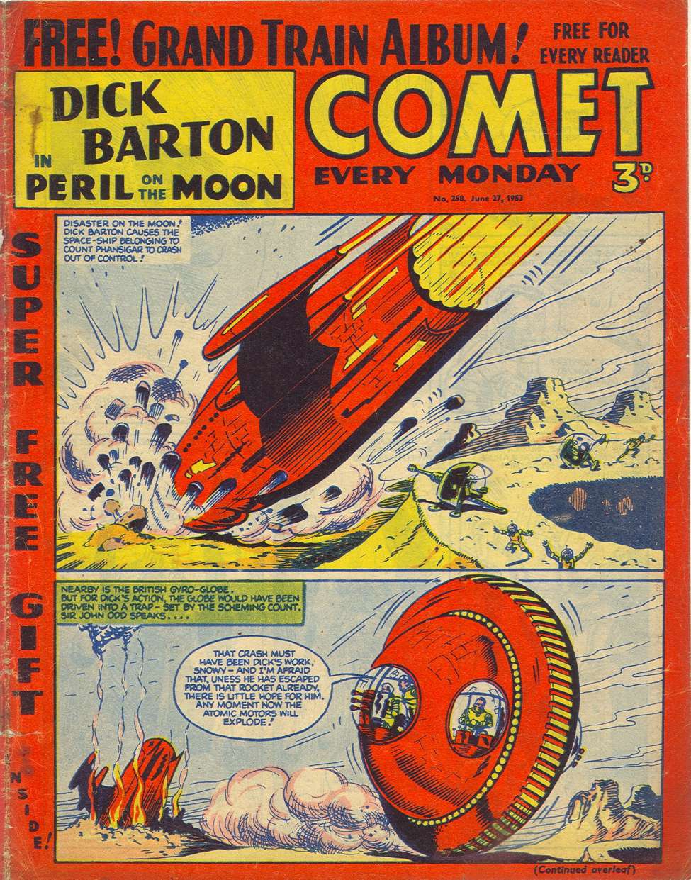 Comic Book Cover For The Comet 258