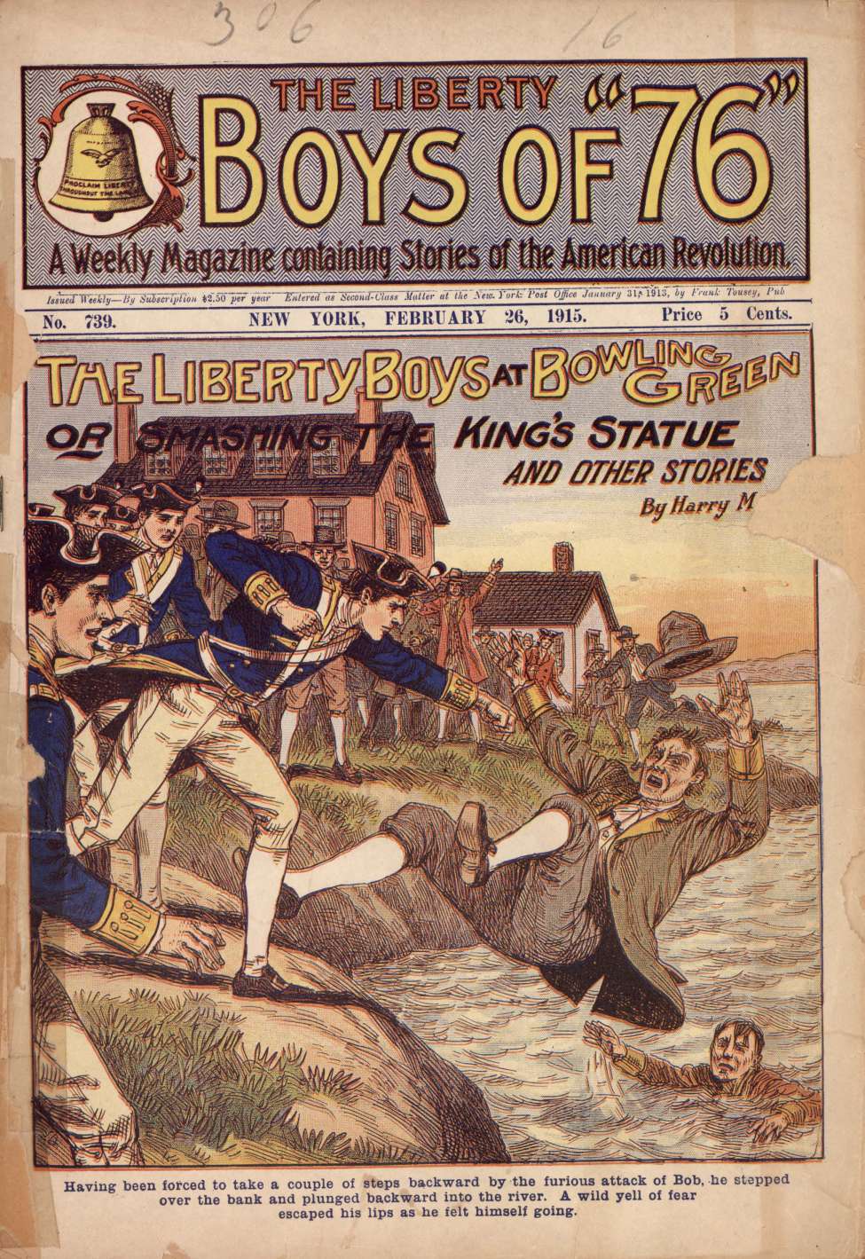 Book Cover For The Liberty Boys of 76 739 - The Liberty Boys at Bowling Green