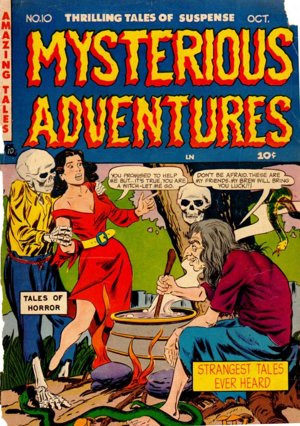 Comic Book Cover For Mysterious Adventures 10