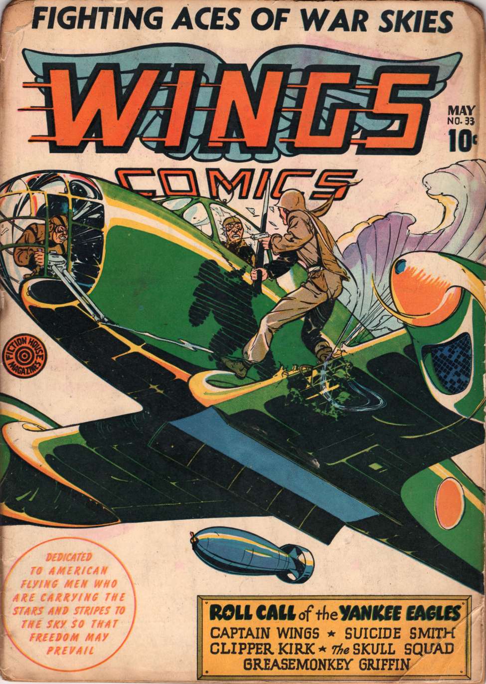 Comic Book Cover For Wings Comics 33 - Version 2