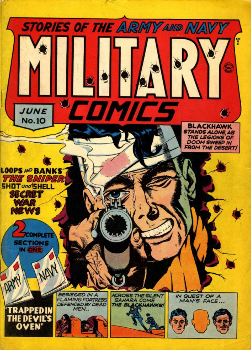 Comic Book Cover For Military Comics 10