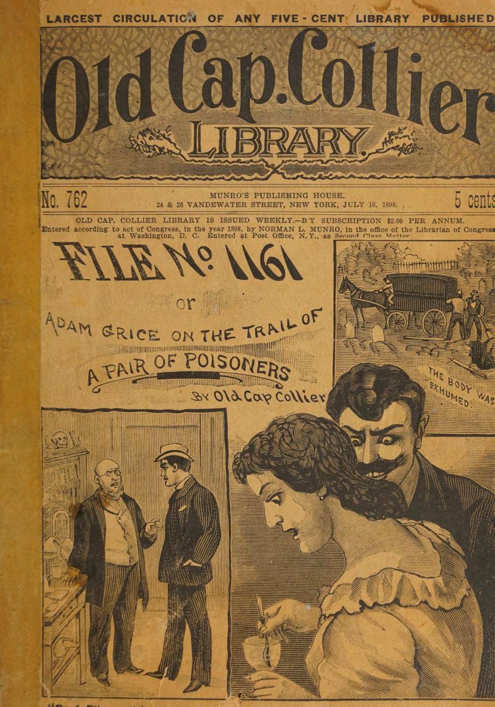 Book Cover For Old Cap. Collier 762 - File No. 1161