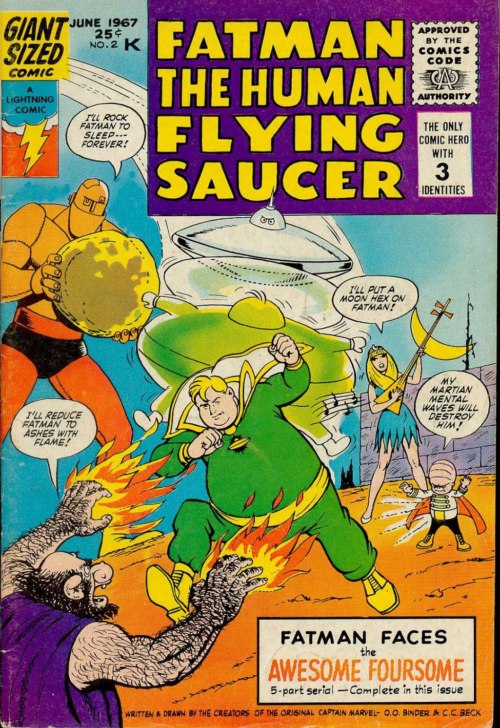 Comic Book Cover For Fatman the Human Flying Saucer 2