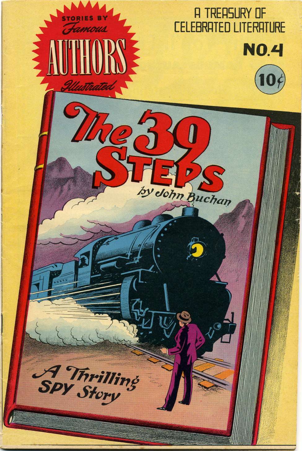 Comic Book Cover For Stories By Famous Authors Illustrated 4 - The 39 Steps