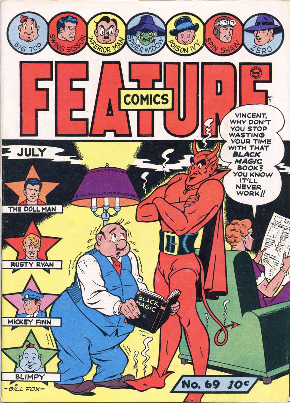 Comic Book Cover For Feature Comics 69