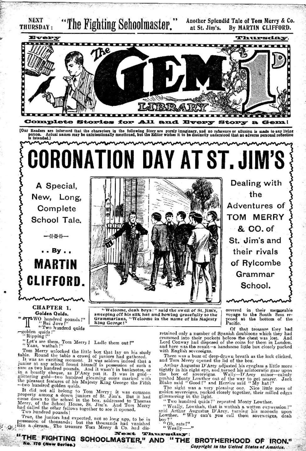 Book Cover For The Gem v2 176 - Coronation Day at St. Jim’s
