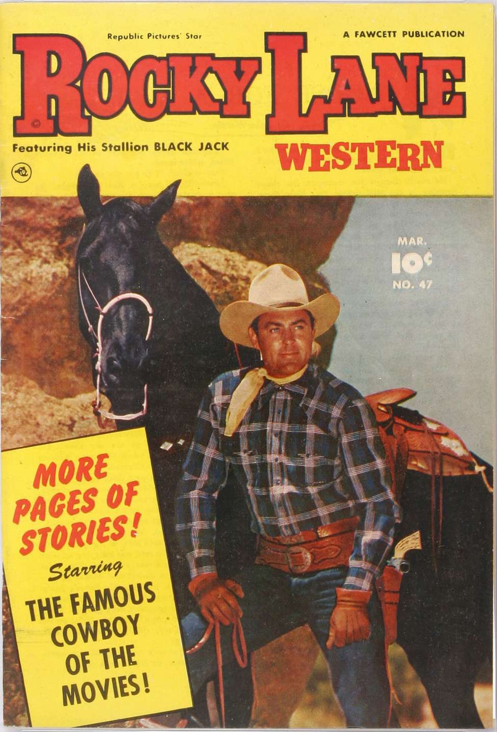 Comic Book Cover For Rocky Lane Western 47 - Version 2
