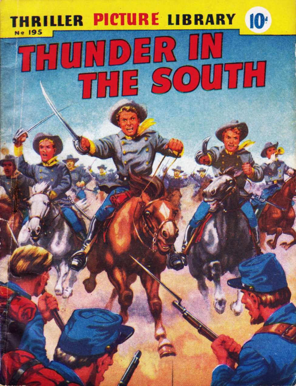 Comic Book Cover For Thriller Picture Library 195 - Thunder in the South
