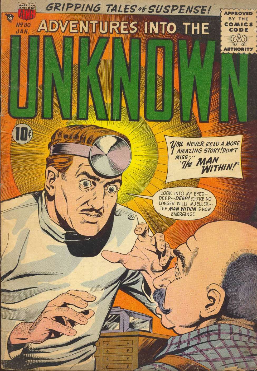 Comic Book Cover For Adventures into the Unknown 80