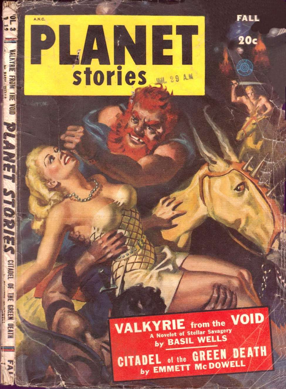Book Cover For Planet Stories v3 12 - Valkyrie from the Void - Basil Wells