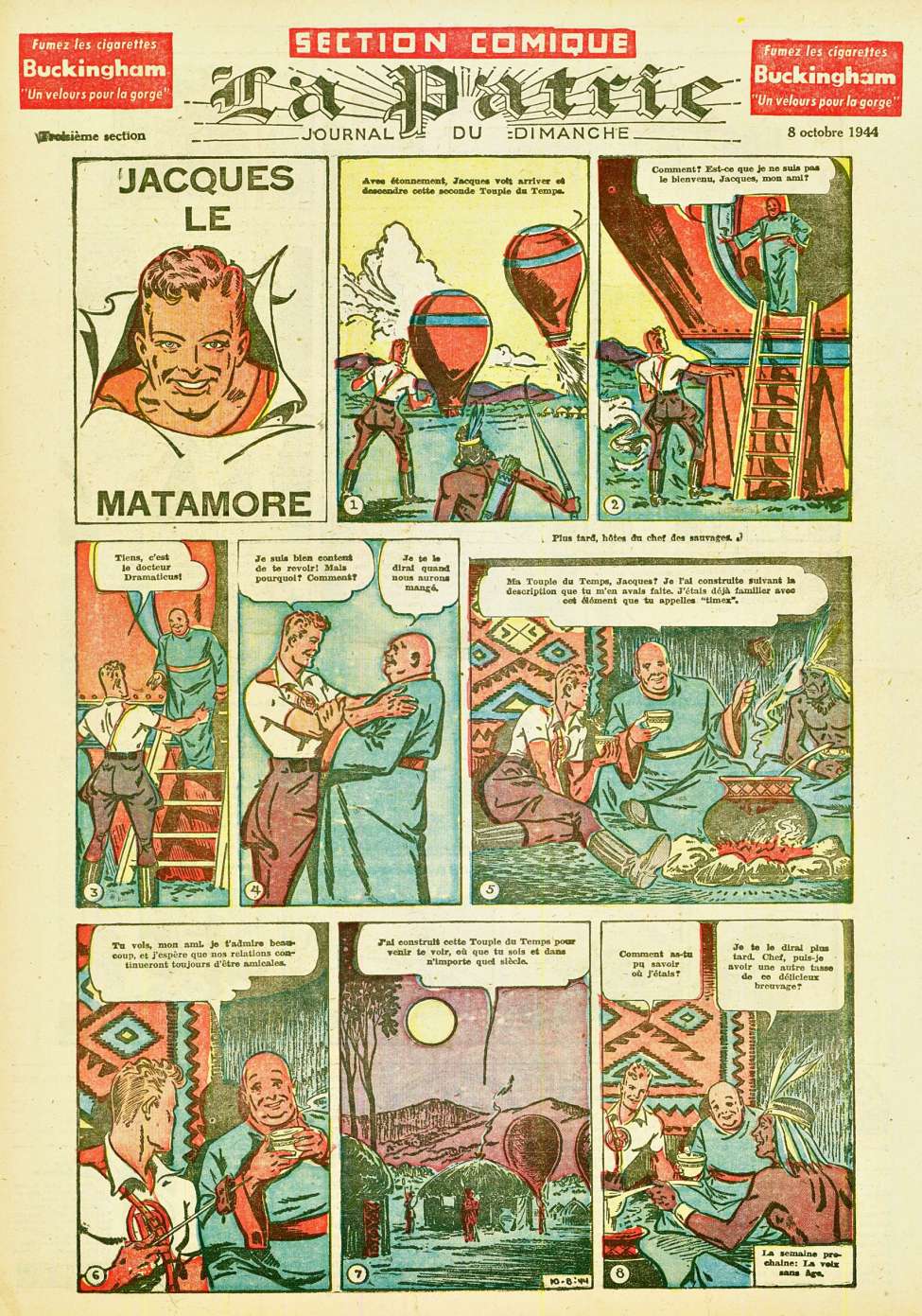 Comic Book Cover For La Patrie - Section Comique (1944-10-08)