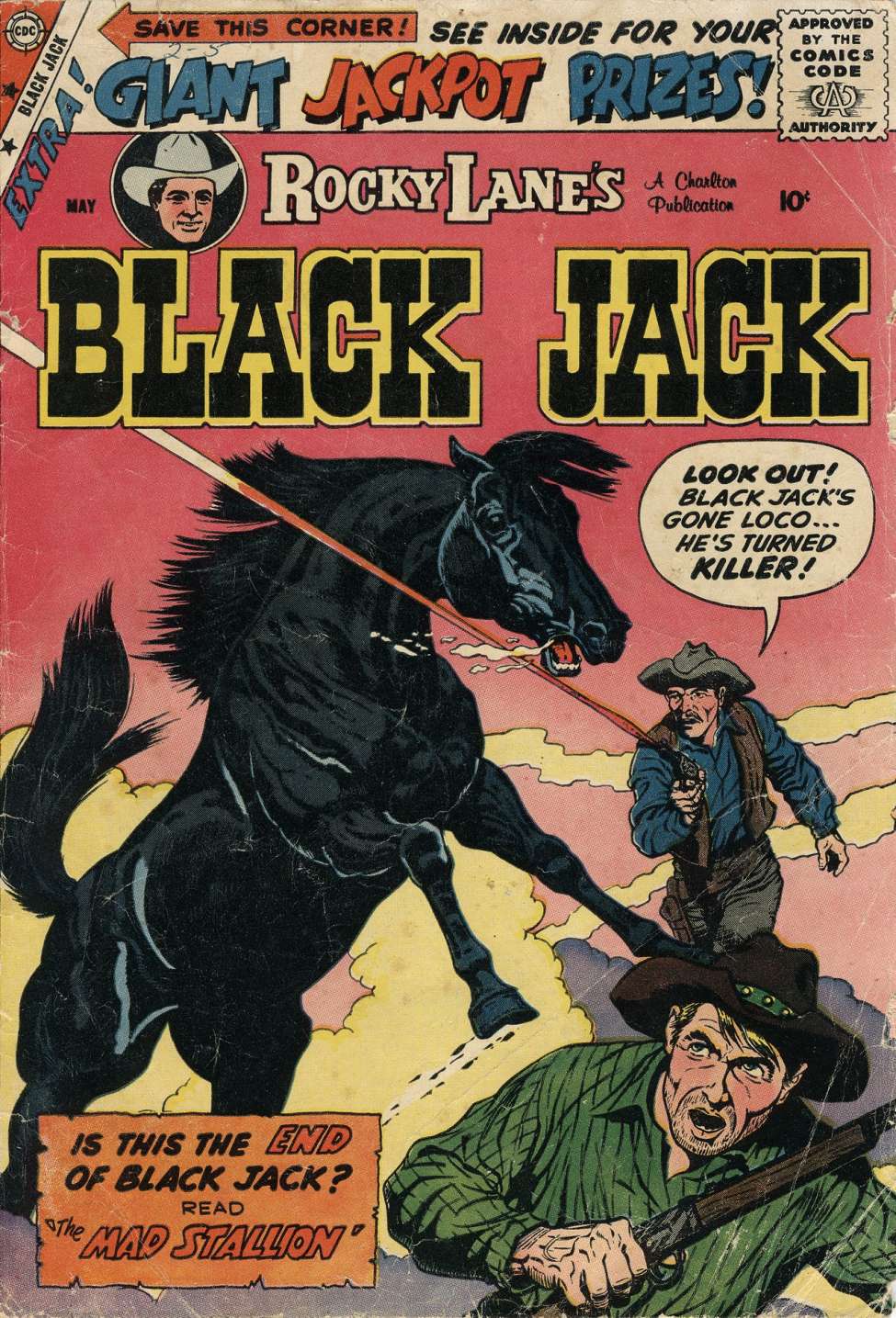 Comic Book Cover For Rocky Lane's Black Jack 27