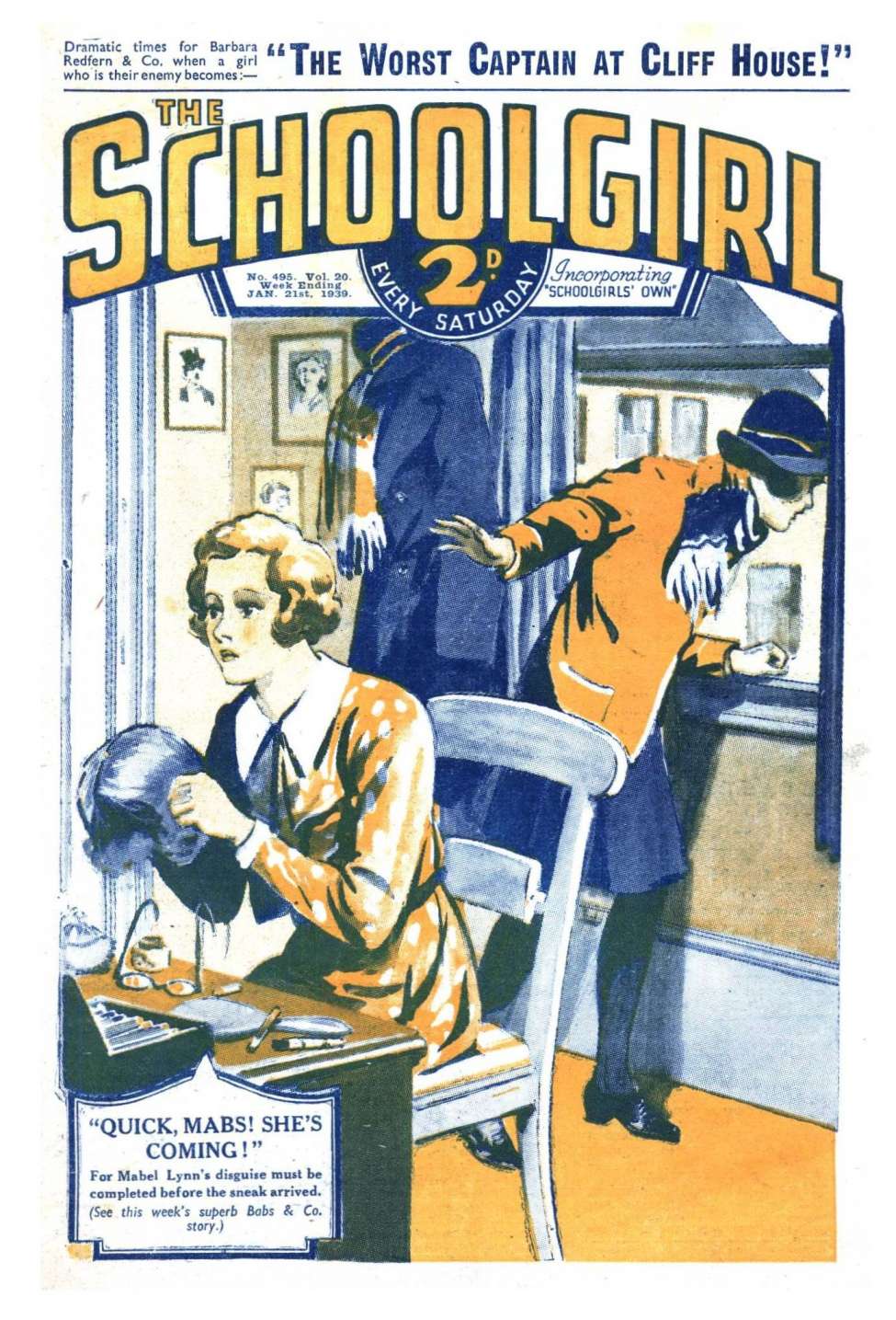 Comic Book Cover For The Schoolgirl 495