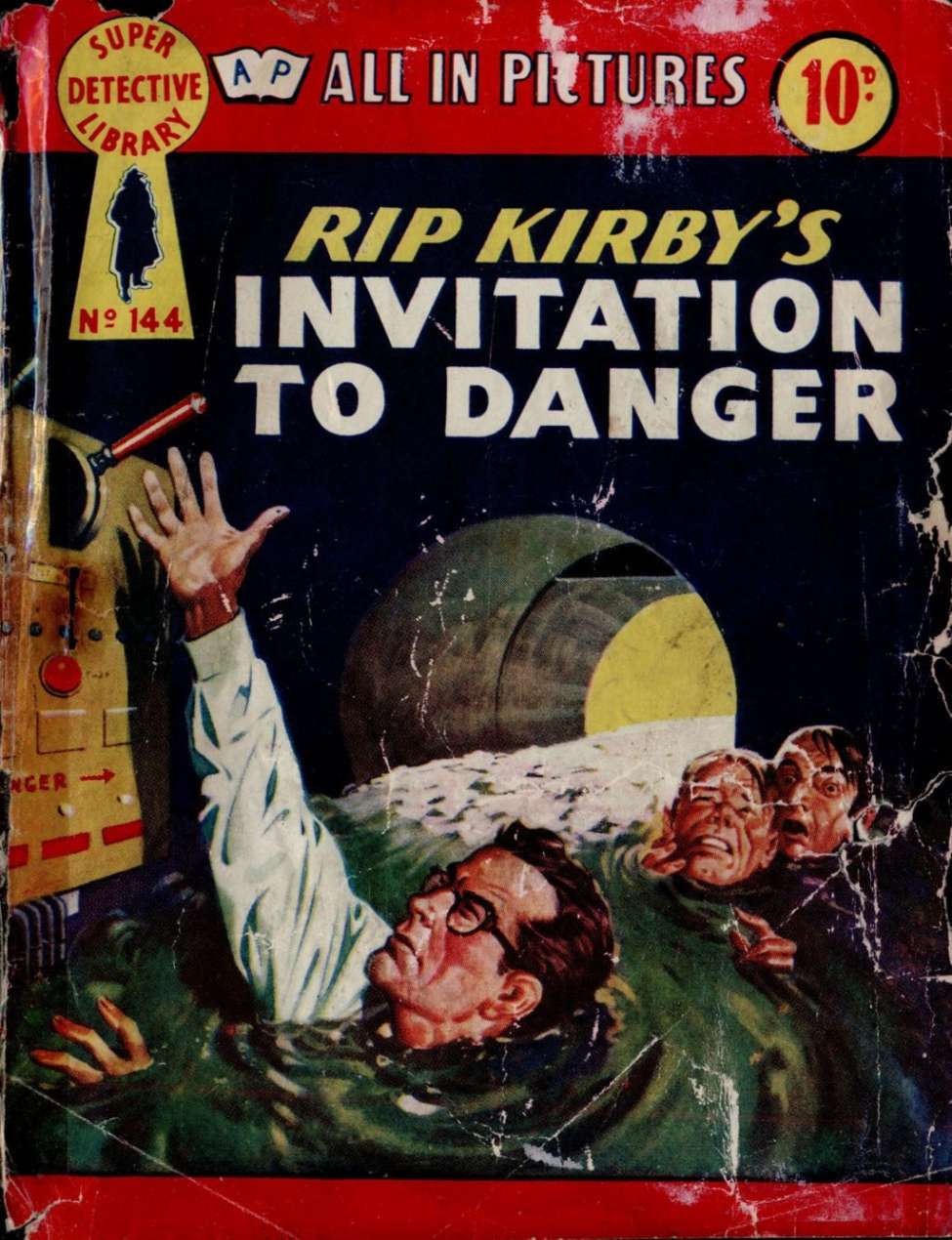 Book Cover For Super Detective Library 144 - Rip Kirby's Invitation to Danger