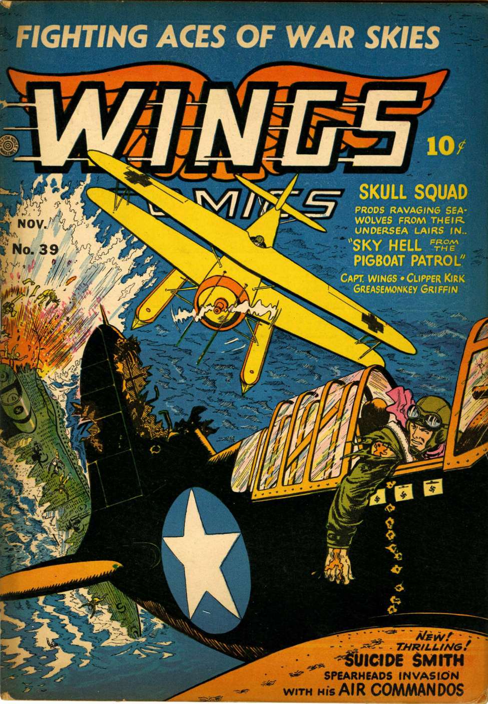 Comic Book Cover For Wings Comics 39 (alt) - Version 2