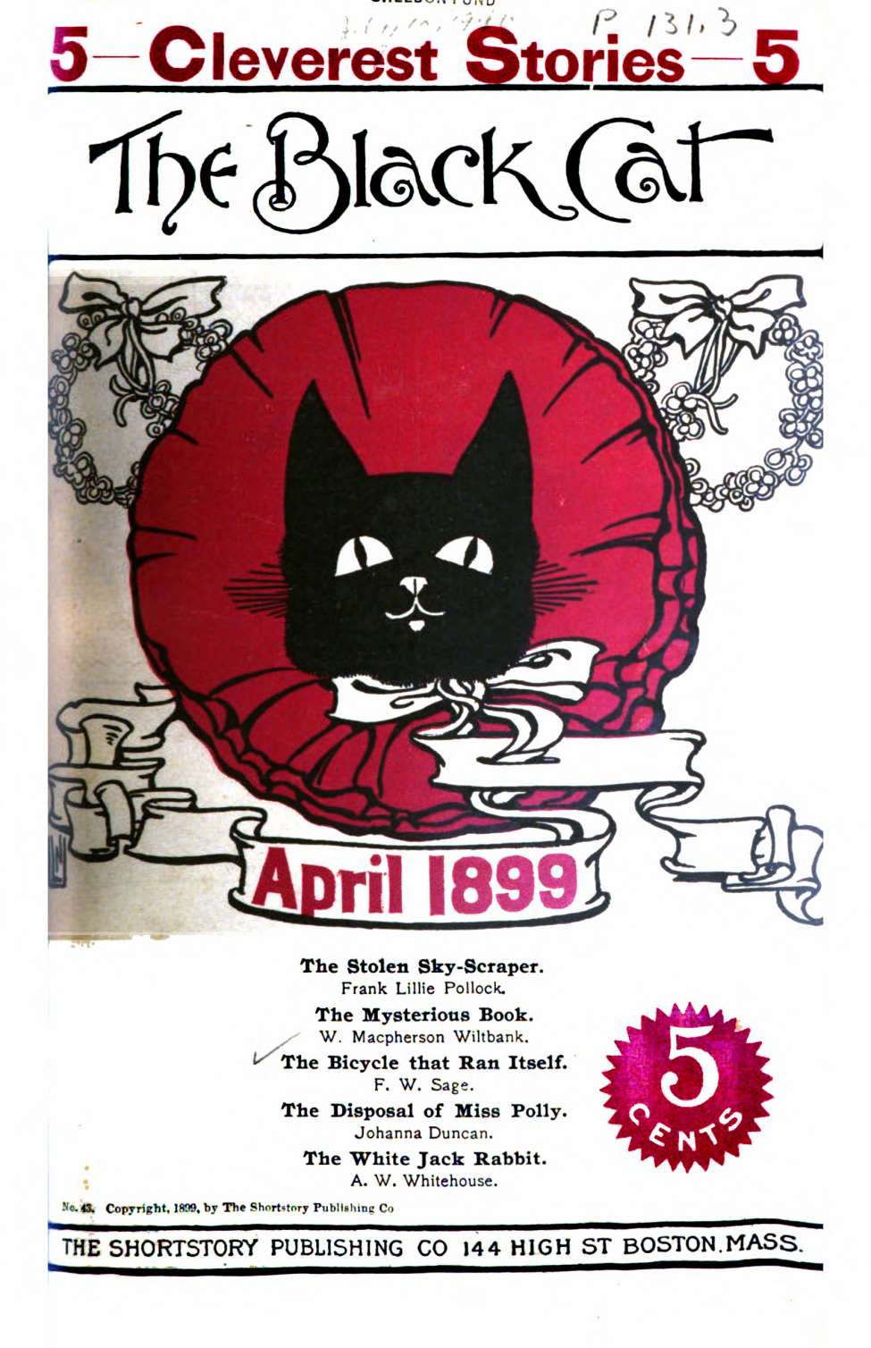 Book Cover For The Black Cat v4 7 - The Stolen Sky-Scraper - Frank Lillie Pollock