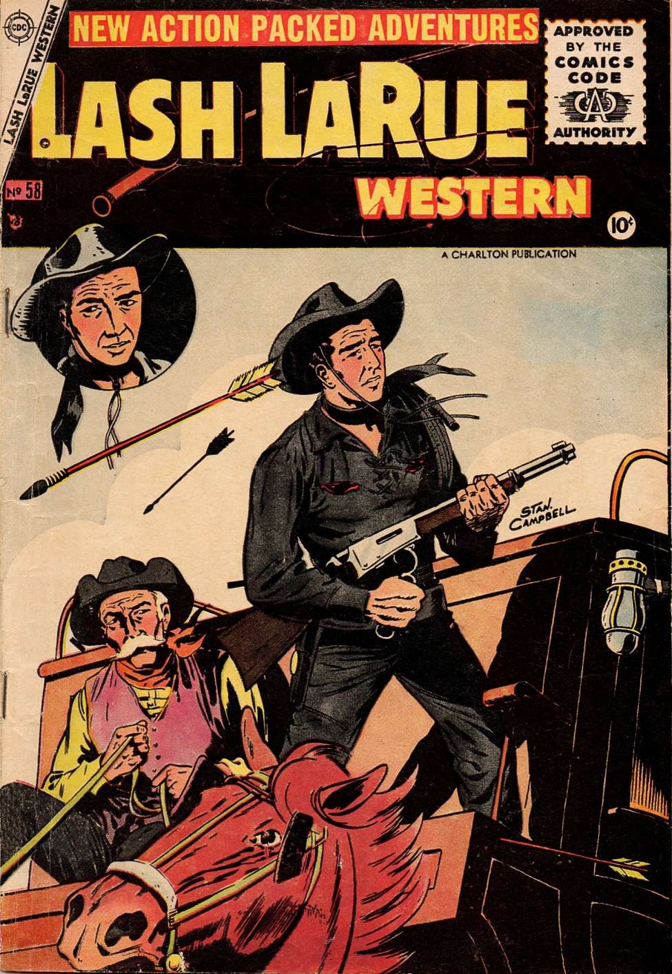 Comic Book Cover For Lash LaRue Western 58