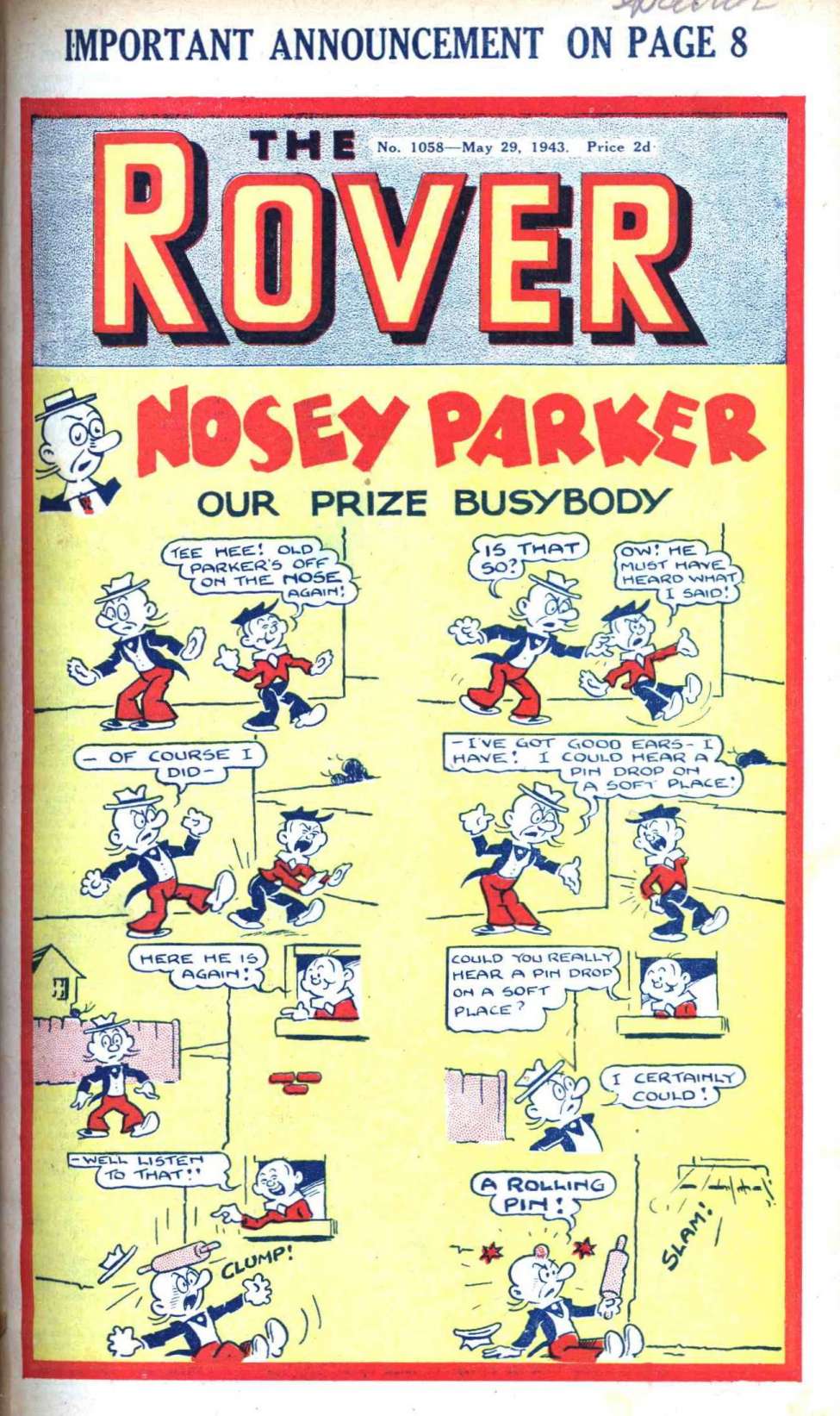 Comic Book Cover For The Rover 1058
