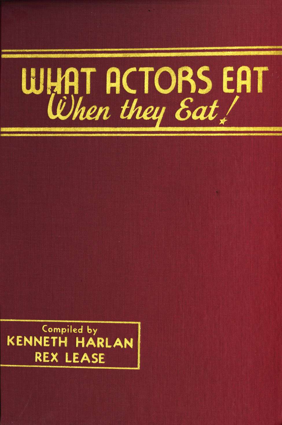 Comic Book Cover For What Actors Eat - When they Eat!