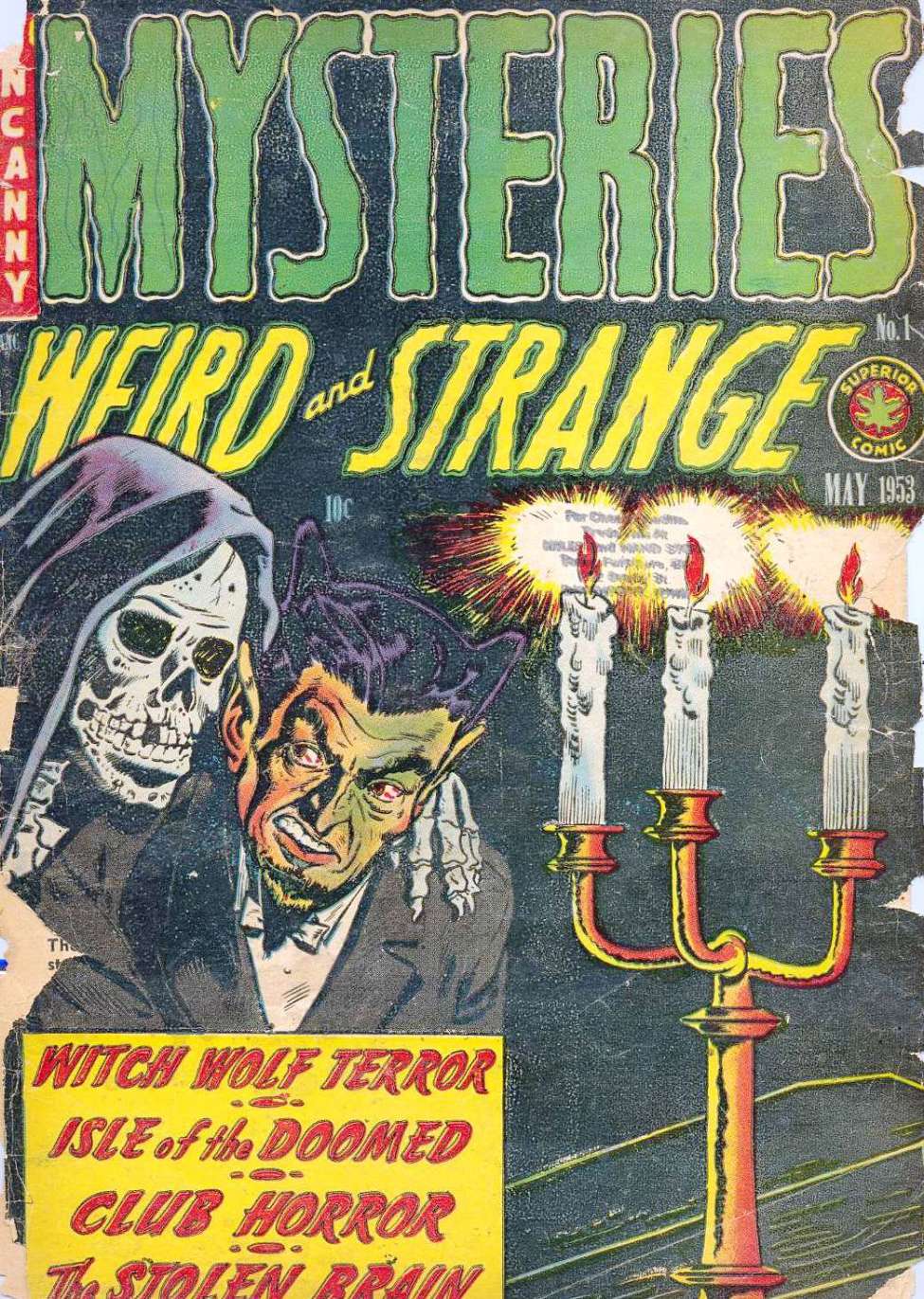 Comic Book Cover For Mysteries Weird and Strange 1