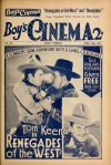 Cover For Boy's Cinema 697 - Renegades of the West - Tom Keene