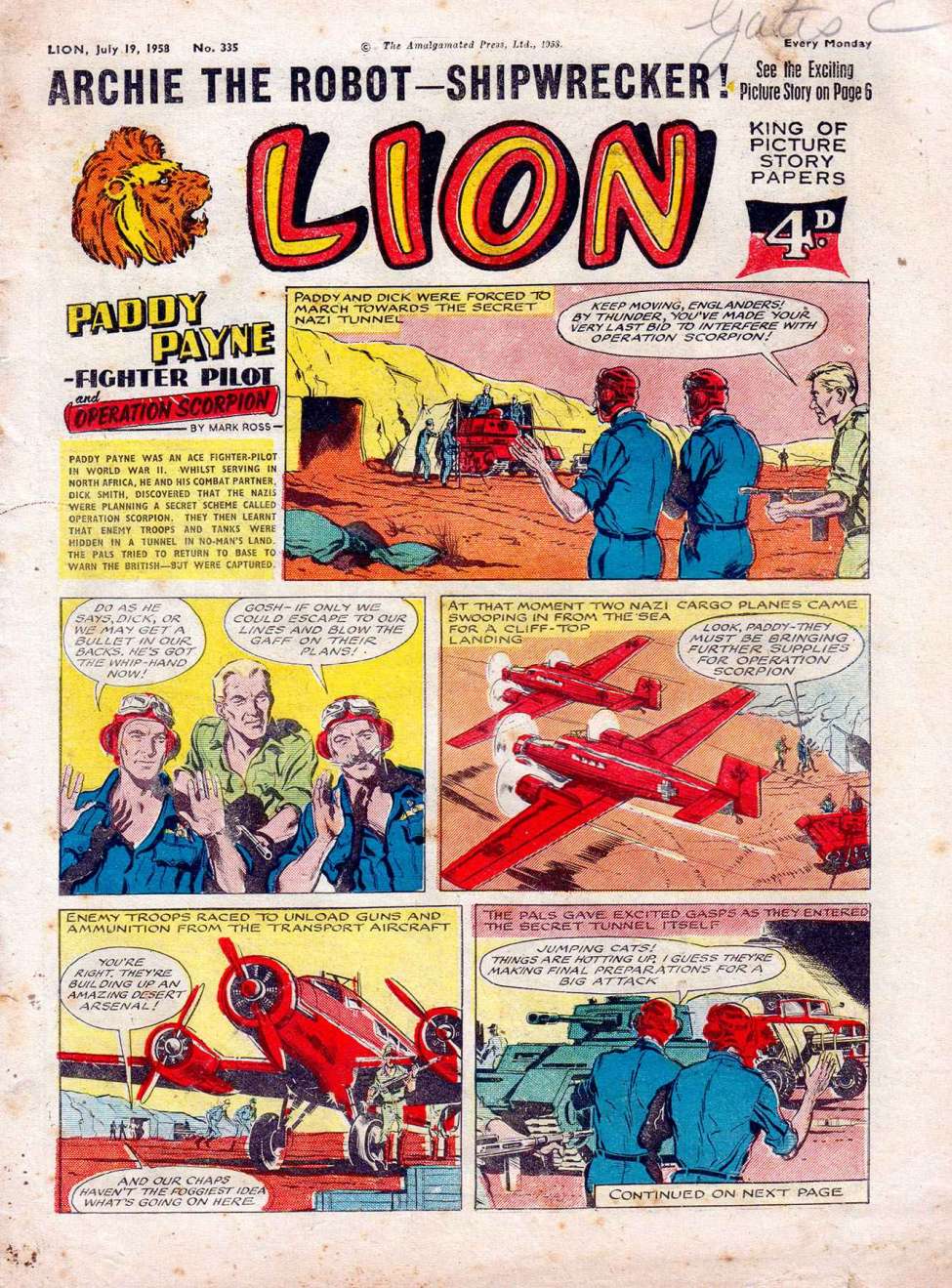 Book Cover For Lion 335