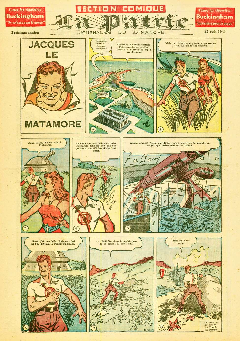 Comic Book Cover For La Patrie - Section Comique (1944-08-27)