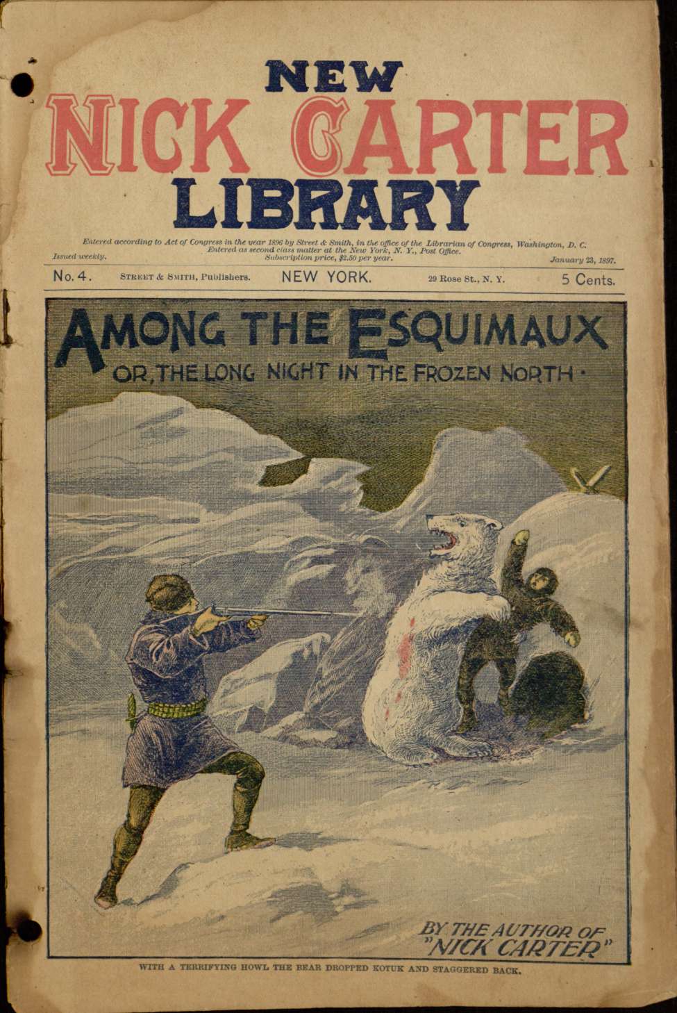Book Cover For New Nick Carter Library 4 - Trim Among the Esquimaux
