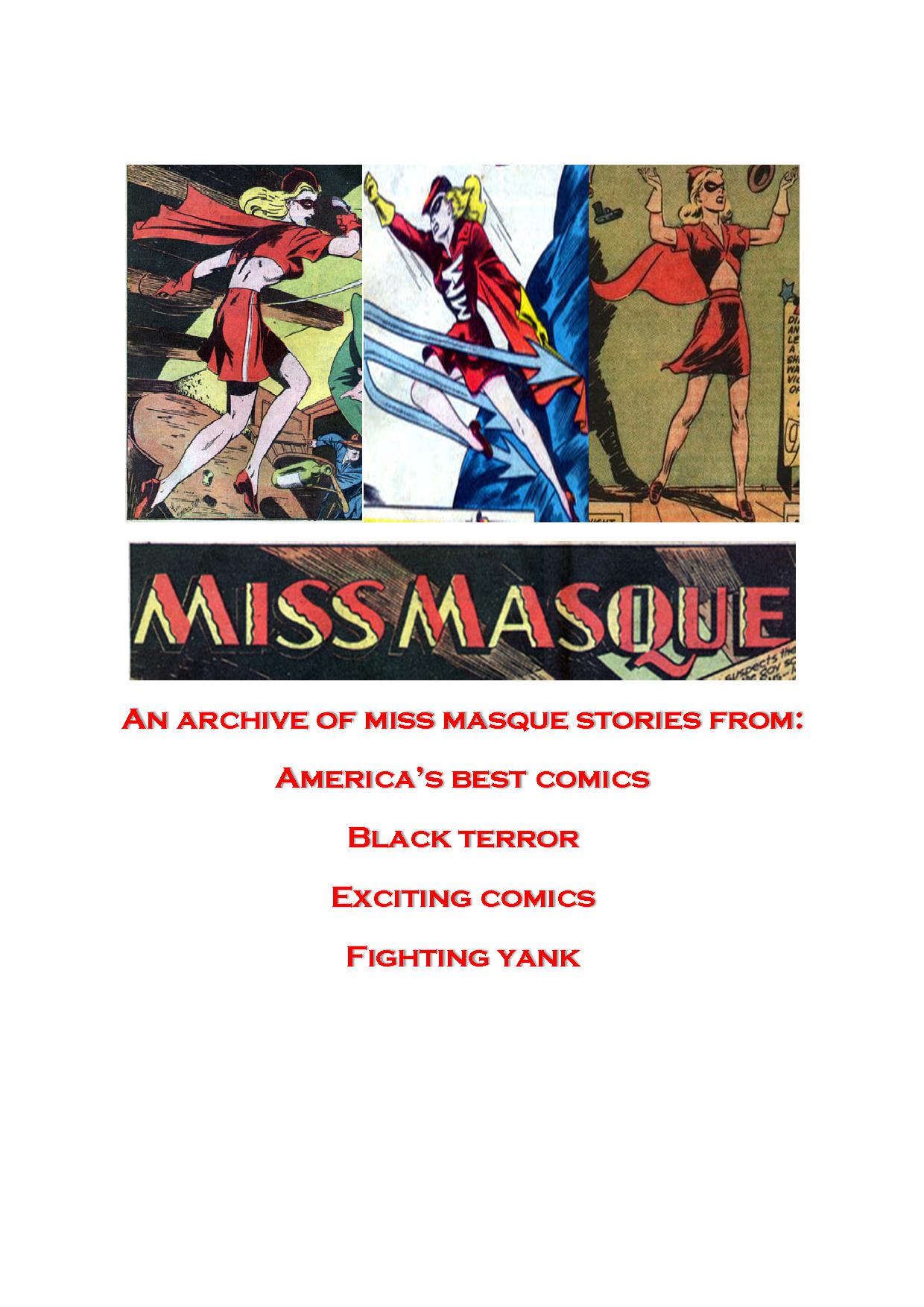 Comic Book Cover For Miss Masque Archive