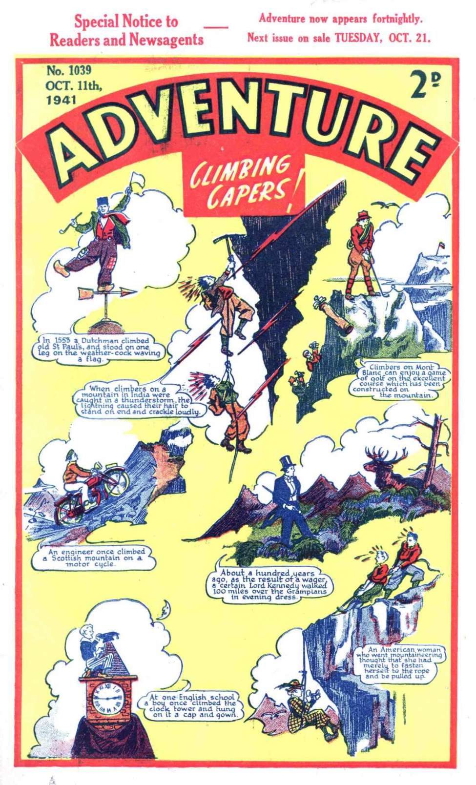 Comic Book Cover For Adventure 1039