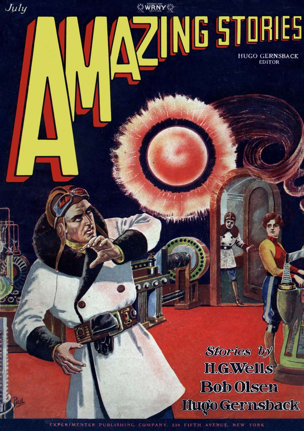 Comic Book Cover For Amazing Stories v3 4 - Vandals From the Moon - Marius