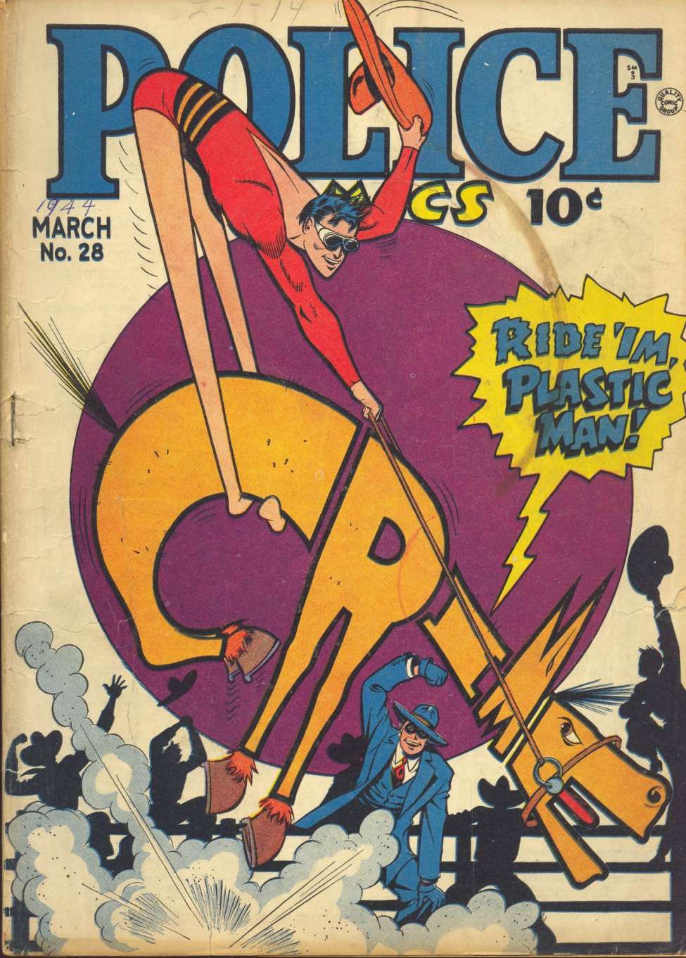 Comic Book Cover For Police Comics 28