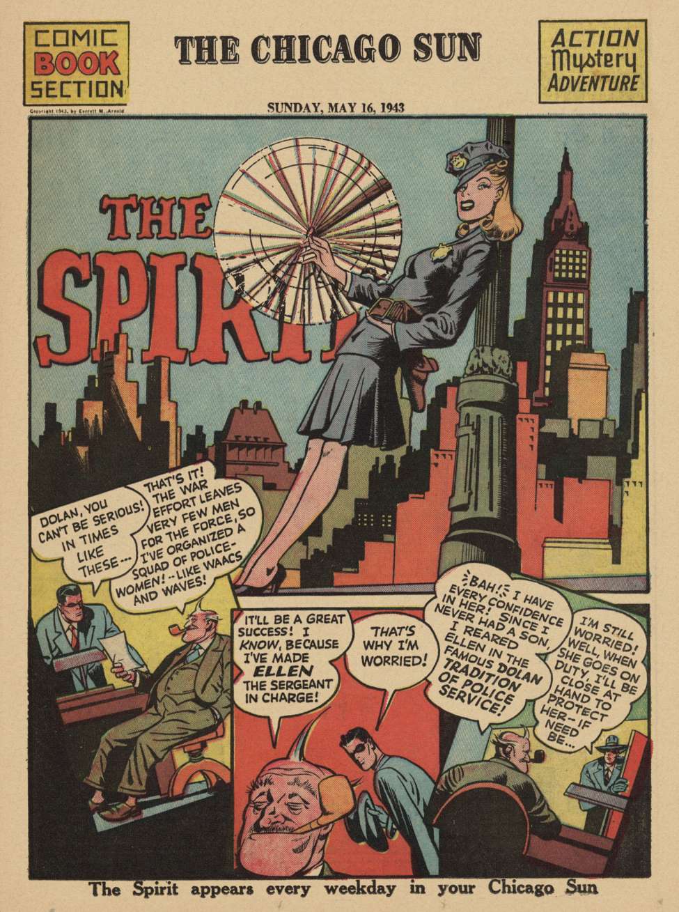 Comic Book Cover For The Spirit (1943-05-16) - Chicago Sun