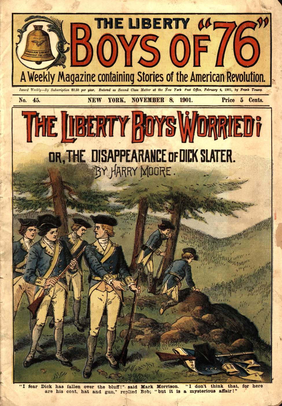Book Cover For The Liberty Boys of 76 45 - The Liberty Boys Worried